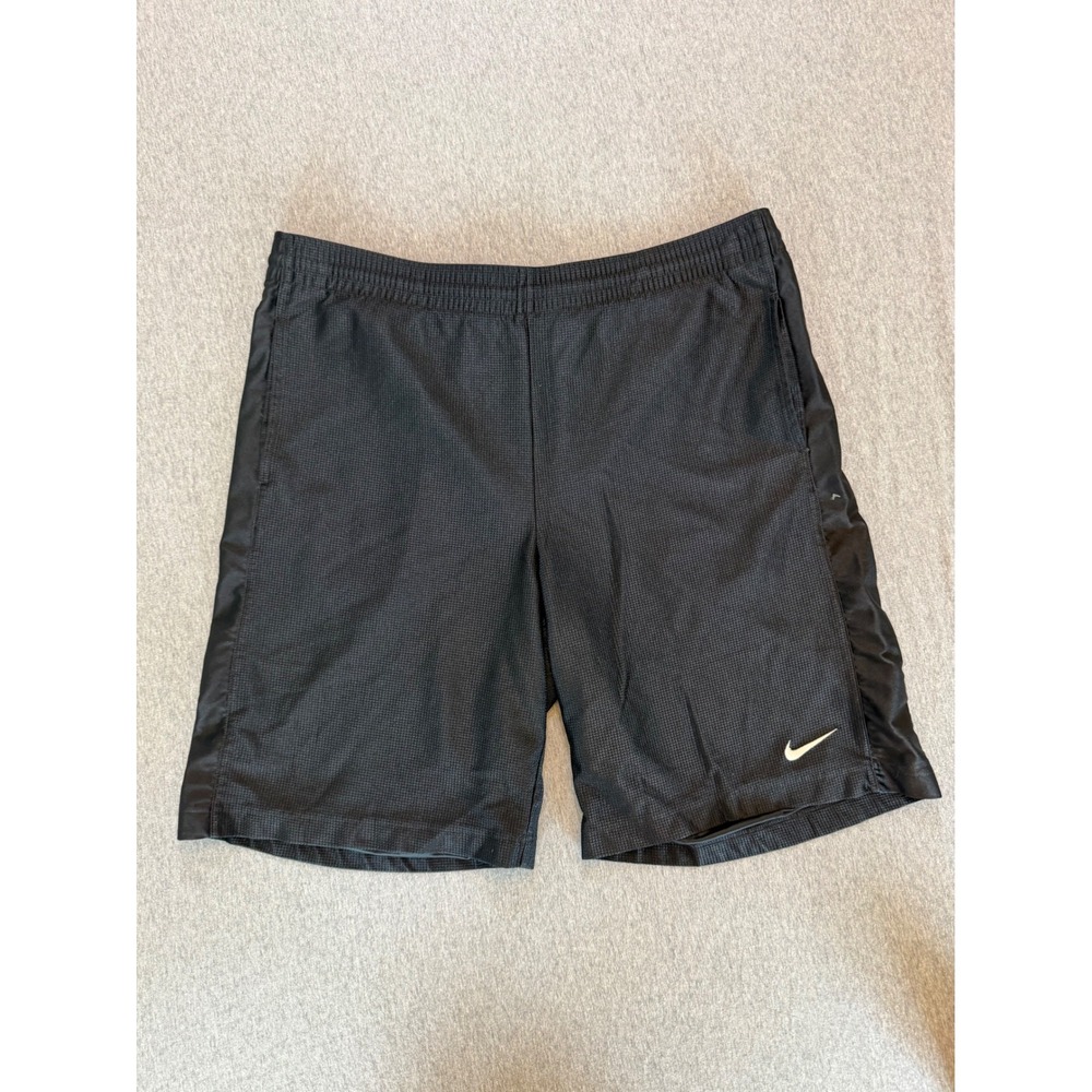 Vintage Nike Basketball Shorts Mens L Black Mesh Y2K Uncompromising Excellence